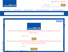 Tablet Screenshot of nutriplusdirect.com